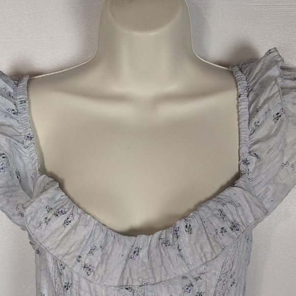 Lulus NWT Velia Floral Textured Flutter Sleeve Mini Dress - Picture 2 of 11